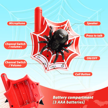 Fygurso Walkie Talkies For Kids, Bat Toy Kids Walkie Talkies For Boys Girls Aged 3 4 5 6 7 8-12 Years Old, 3000 Ft Talk Range Fo