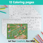 CUPKIN Sticker Book for Kids - 500+ Sports Stickers, 12 Coloring Pages, Fun Activity for Ages 4-10, Travel-Friendly