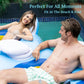 Sunrio 2024 New River Floats for mature-themeds Heavy Duty Pool Floats enhanced River Tube with Mesh Bottom Lake Floats for mature-themeds Pool Floats River Tube for Occupations & Recreation Pool Lounger(Blue-White)
