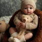 Babeside Reborn Baby Dolls, 17Inch Soft Cloth Body Realistic Baby Doll W/Painted Hair And Open Eye Reborn Toddler Doll For Girls