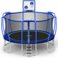 Zupapa Trampolines No-Gap Design 1500 Lbs Weight Capacity 16 15 14 12 10 8Ft For Kids Children With Safety Enclosure Net Outdoor