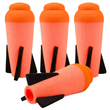 Ruibytree Mega Missile Refill for Nerf N-Strike advanced Series  4Packs  Compatible Darts Mega Missile Refill project pieces Foam Rockets for Nerf Party (Orange)