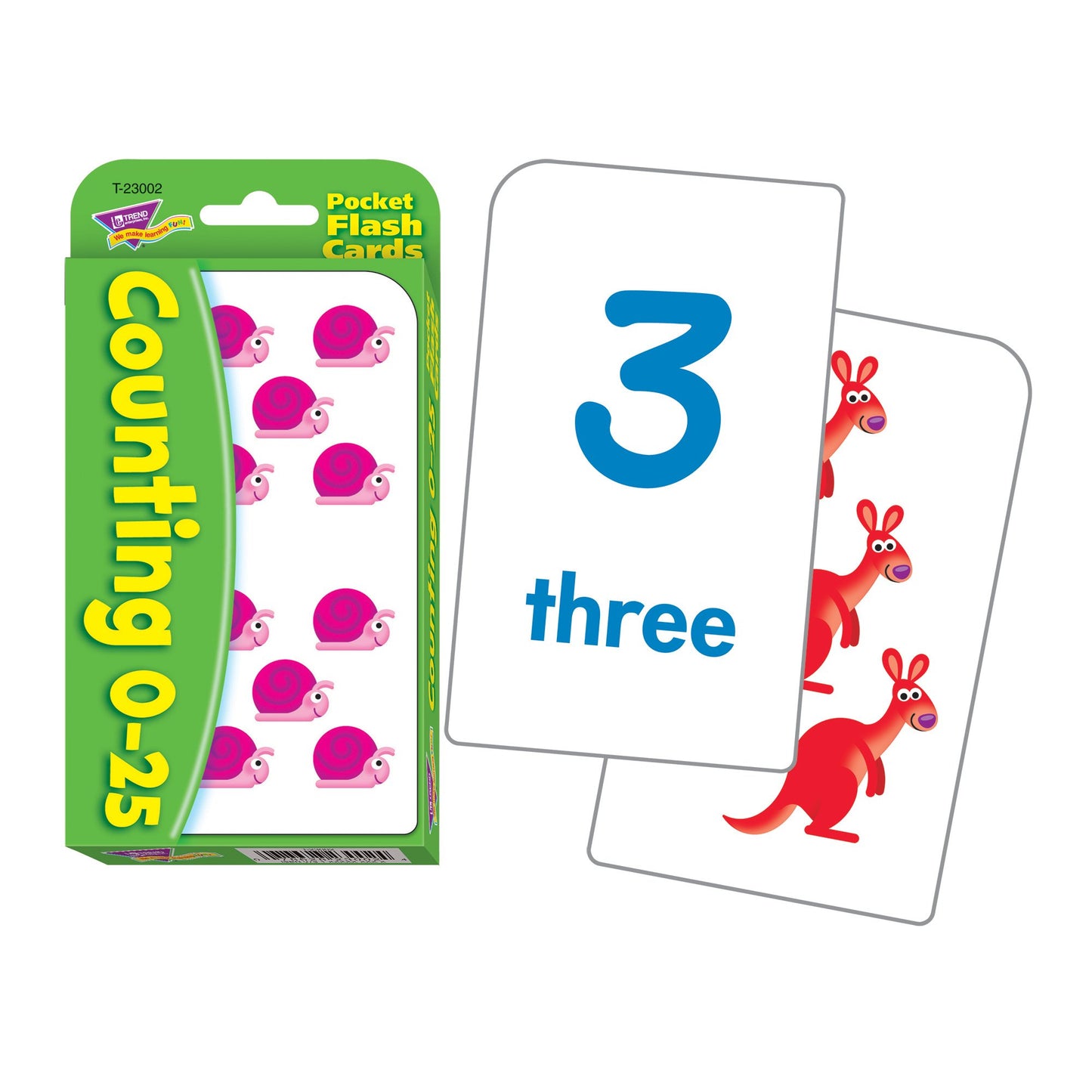 Trend Enterprises T23002 Counting Pocket Flash Cards, 0-25, 3-1/8''X5-1/4, 56/Cd, Ast