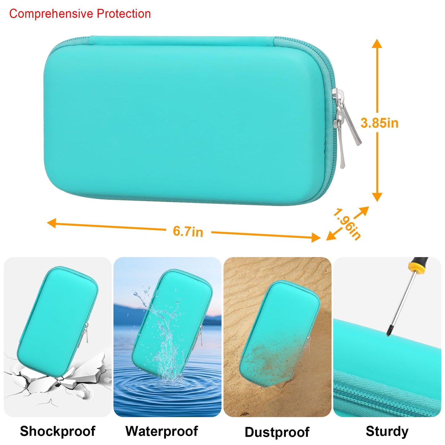 Elonbo Carrying Case for TEBIYOU/ Great Boy/ Beico Handheld Game Console Retro Video Games, Portable Gaming Player Travel Storag