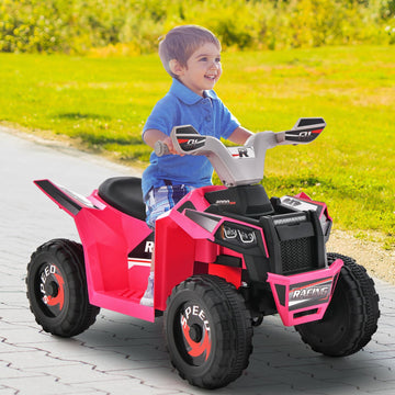 Honey Joy Ride On Atv, 6V Battery Powered Toddler Ride On Toy, Electric Vehicle For Kids, Forward/Backward, Foot Pedal, 4 Wheele