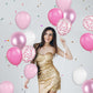 Funhot Pink Balloons, 60Pcs Pastel Pink Pearl White Latex Balloons, 12 Inch Metallic Pink Confetti Balloons Helium For Girls Pri