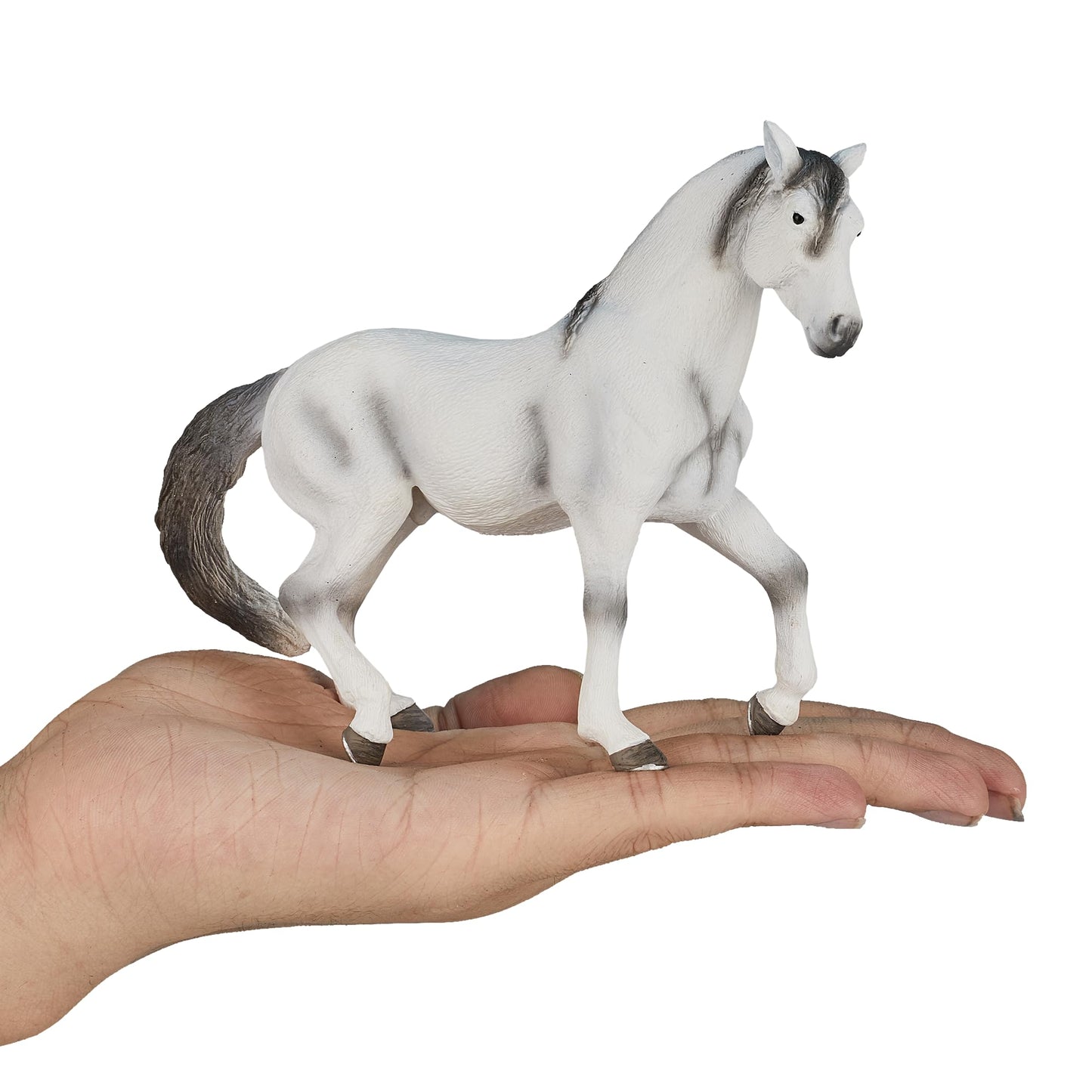 Mojo Andalusian Grey Realistic Equestrian Horse Club Hand Painted Toy Figurine