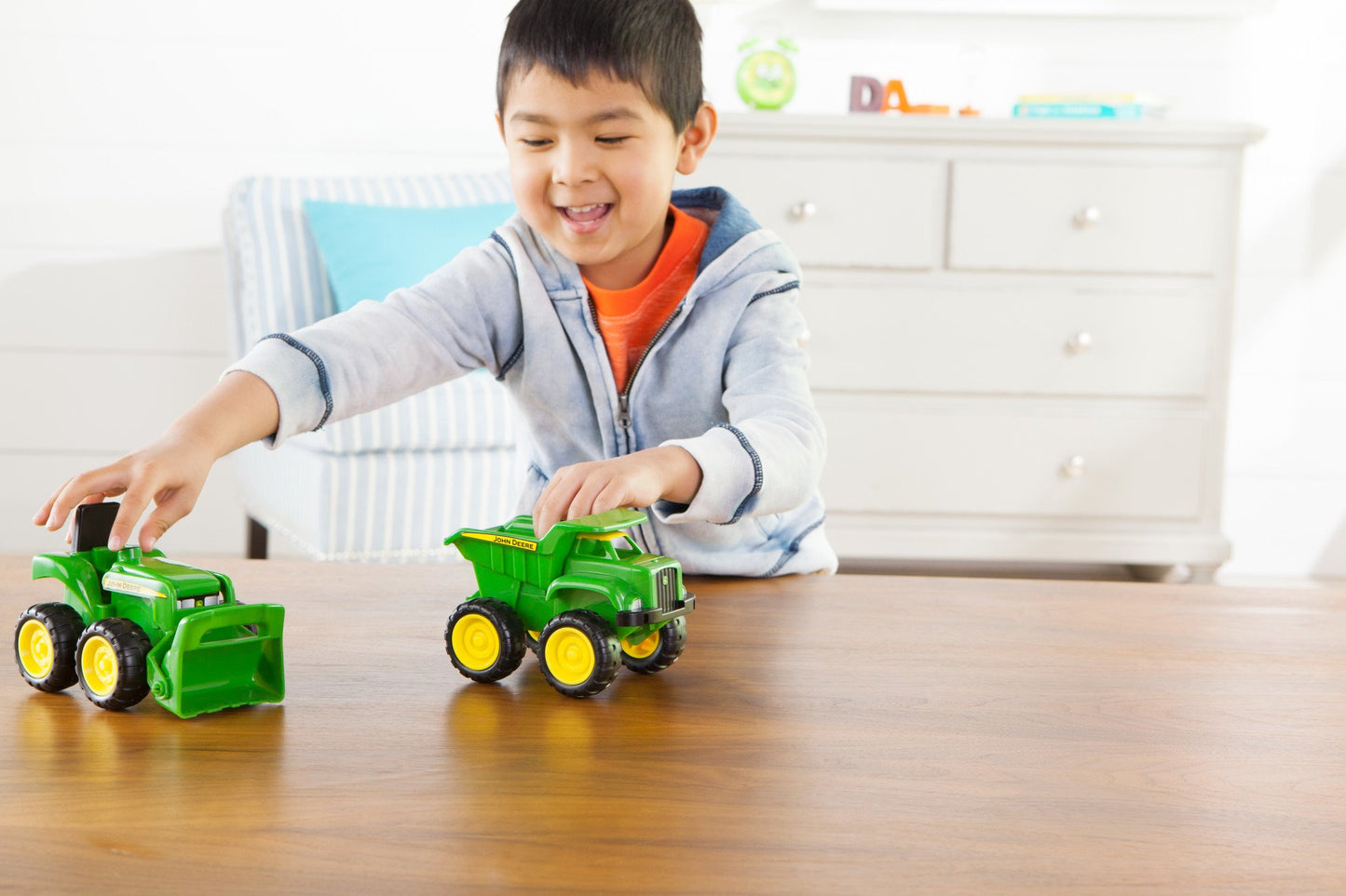 John Deere Sandbox Toys - Includes Dump Truck Toy And Tractor Toy With Loader, Kids Outdoor Toys - Easter Gifts For Kids, Frustr