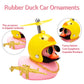 Wonuu Rubber Duck Car Ornaments Pink Duck Car Dashboard Decorations Set With Propeller Helmet, Sunglasses, And Gold Chain. (W-Pink-Chicken)