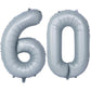 40 In Matte Gray Number Balloons Helium Foil Mylar Balloon Birthday Party Banquet Decoration 60