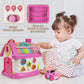 Wdebay Multifunctional Learning Toy House&Activity Cube, Montessori Toys For 1 Year Old Girl Gift For First Birthday, One Year O