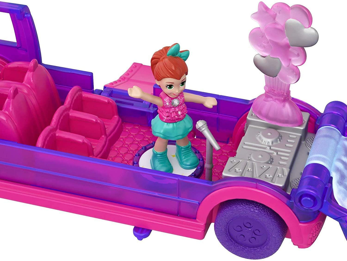 Polly Pocket Pollyville Party Limo Toy - Multicolor, Plastic, Model GGC41