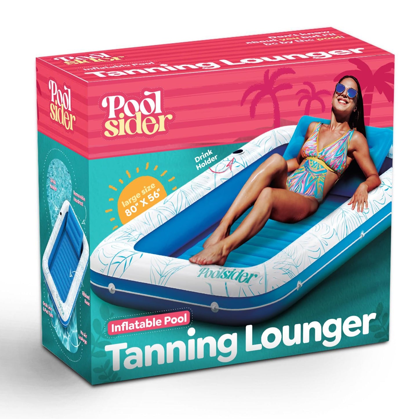 enhanced Inflatable Tanning Pool Lounger | XL Inflatable Tanning Bed for mature-themeds | Multipurpose Pool Floats | Inflatable Pool Float | Tanning Float