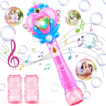 Beria Toys For Girls: Princess Toy Bubble Wand, Birthday Gifts For 3 4 5 6 7 8 Years Old Girl, Bubbles Machine Fairy Wands For K