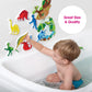 Edushape Foam Bath Toys Set - 12 Removable Dinosaurs for Toddlers - Imaginative Learning Activity Play Set