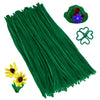 Caydo 300 Pieces Green Pipe Cleaners Craft Supplies Chenille Stems for DIY Craft Projects Christmas Decorations, 6mm x 12inch