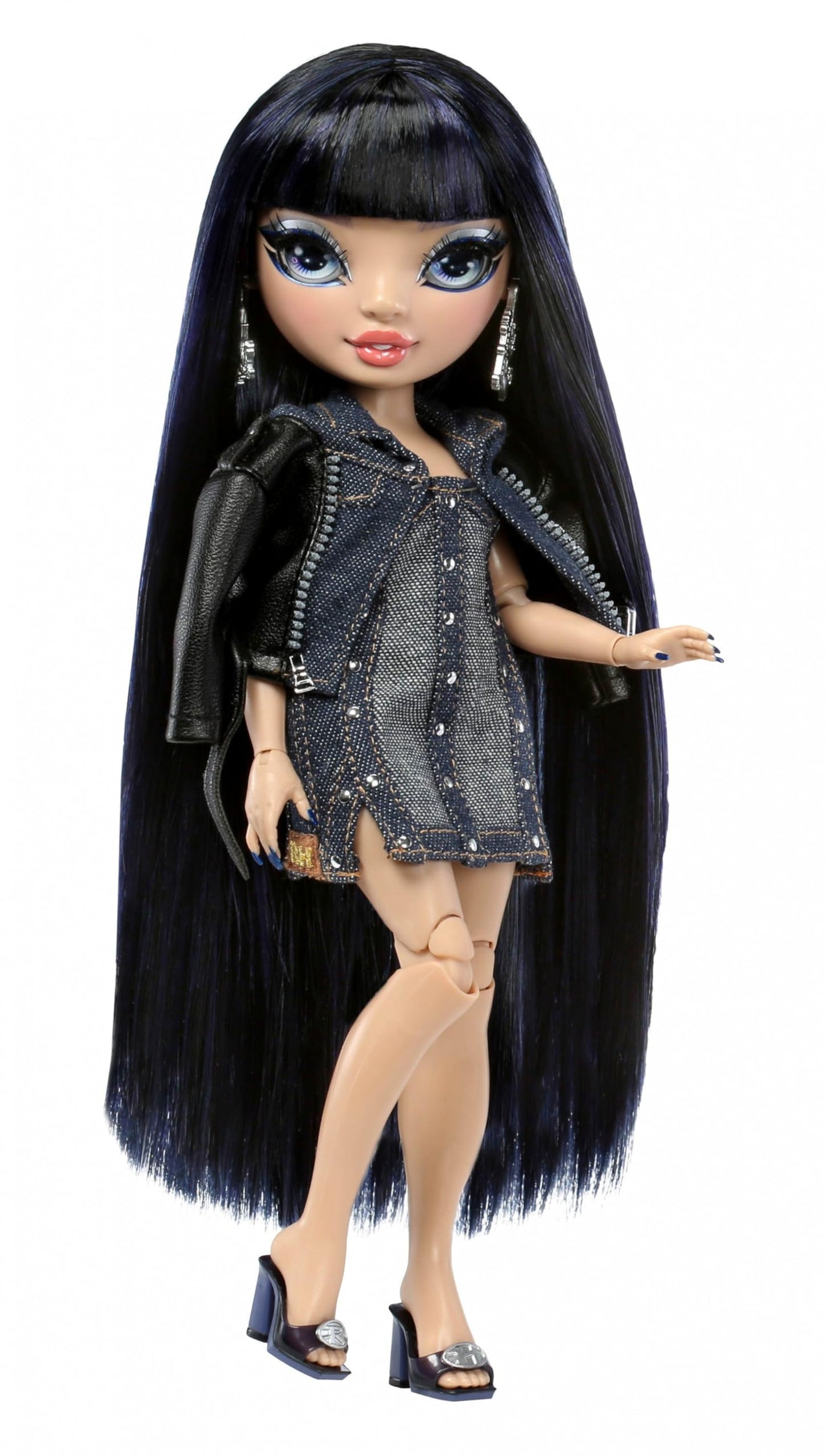 Rainbow High Kim Denim Blue Fashion Doll with 10+ Accessories - Ideal Gift for Kids 4-12 Years Old, Model 583158EUC