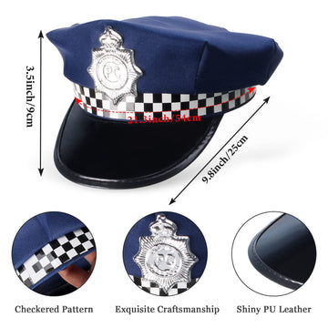 Keymall Kids Police Officer Costume 6 Pcs Cop Accessories Set Including Hat Vest Sunglasses Badge Handcuff Walkie Talkie For Halloween
