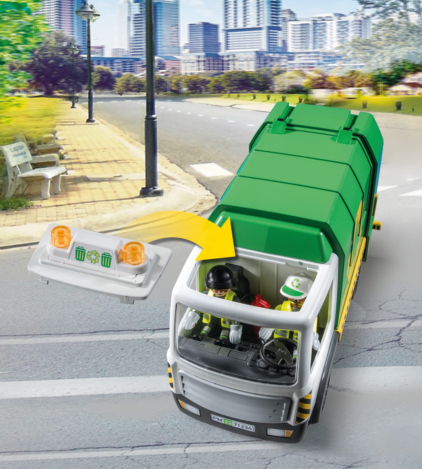 Playmobil Recycling Truck With Accessories And 2 Figures
