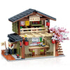 Hallisun Toy Building Block  Japanese Sushi Shop Model Kit  Compatible with Regular Size Brick  Creative Construction  Shop House City View  Birthday Gift for mature-themed Children Kids Boys Girls 8+ 763 PCS