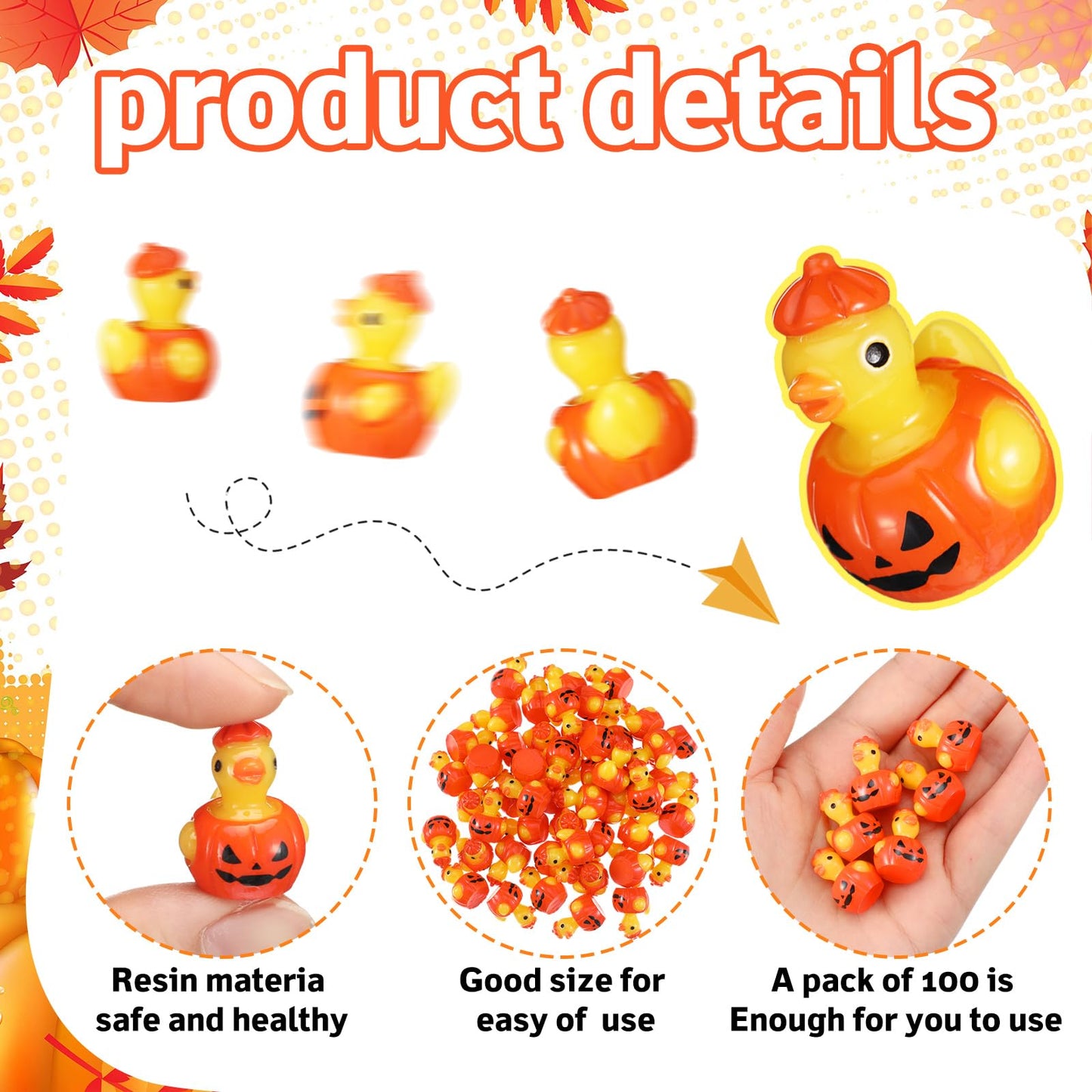 VioraWhite 50 Pcs Themed Ducks Mini Resin Ducks Figures Tiny Resin Figures Party Favors Party Decorations for Crafts Making DIY
