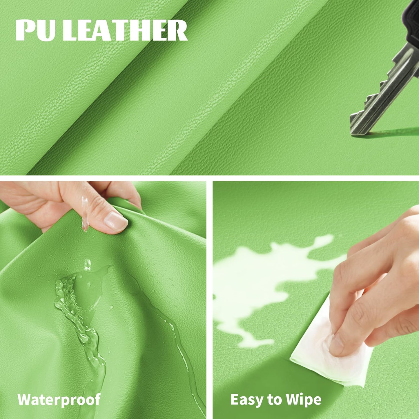 Todiby Foam Building Blocks for Toddlers:12-Pieces Wipeable Leather Stacking Cubes Kids - Large Soft Toys Play Set for Learning Construction Baby Preschool Daycare Therapy Birthday Gift (Yellow Green)