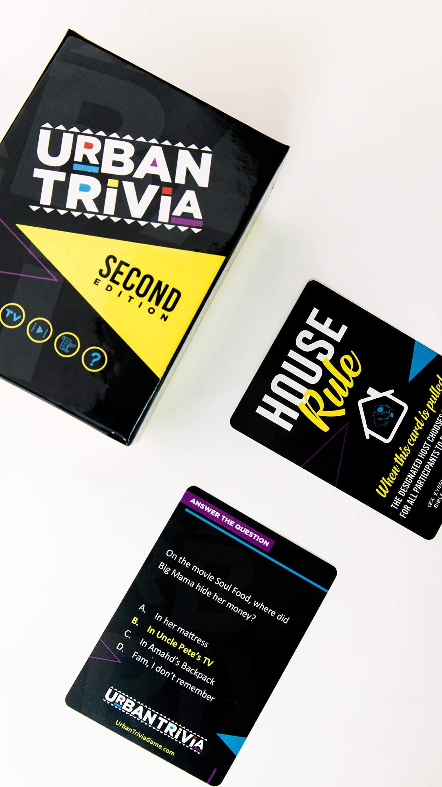 Urban Trivia Game 2nd Edition - Black Card Game for Adult Game Nights & Family Gatherings, Fun Trivia on Black Culture