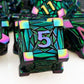 ORIFANTOU Metal DND Dice Set Dungeons and Dragons Dice with Box, Rainbow Green Debris D&D Dice RPG D and D Dice Role Playing Gam
