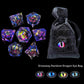 HAOMEJA Resin Dragon DND Dice Set 7 PCS Sharp Edges D&D Dice with Gift Random Dragon Eye Bag Apply to Dungeons and Dragons Role