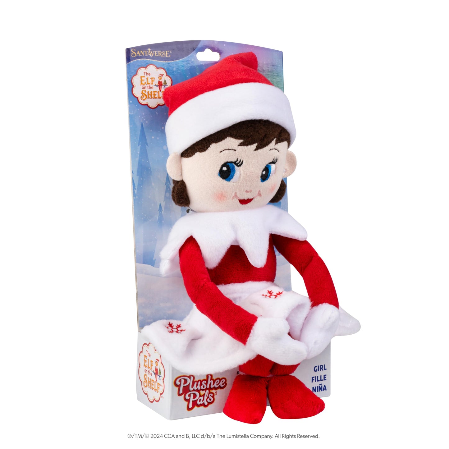 The Elf On The Shelf Plushee Pals - 17-Inch The Elf On The Shelf Scout Elf Plush Toys - Huggable And Lovable Blue Eyed Girl Stuffed Elf Plush