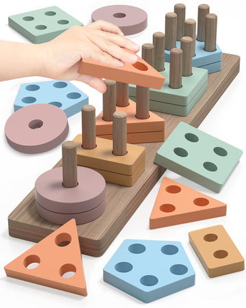 Kecristv Montessori Toys For 1 2 Year Old Girl And Boy, Shape Sorter Wooden Toys For Toddlers 1-3, Toddler Toys Age 1-2, 1 2 Yea