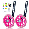 Ddjkcz Training Wheels For Kids Bicycle,Flash Mute Big Wheel Compatible For 12 14 16 18 20 Inch Single Speed Bike (Rose)