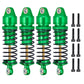 BRKRC Aluminum Front Rear Shocks Absorber RC Damper for Arrma 1/18 Granite Typhon Mojave Grom RC Crawler Upgrade (Green)