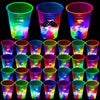 mishunyus 40 Pcs 16oz Glow Party Cups for Indoor Outdoor Party Event Fun, Flashing Color Light Up Cups for Night Event Favor Dec