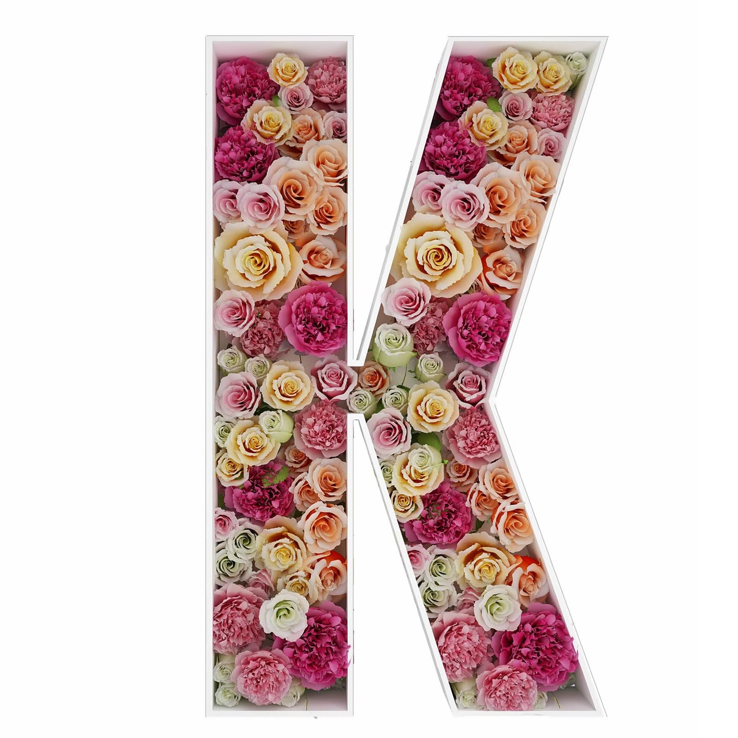JW Passion 2FT Letter K Mosaic Balloon Frame - Fillable Letters Kit for Birthday Party & Wedding Decor