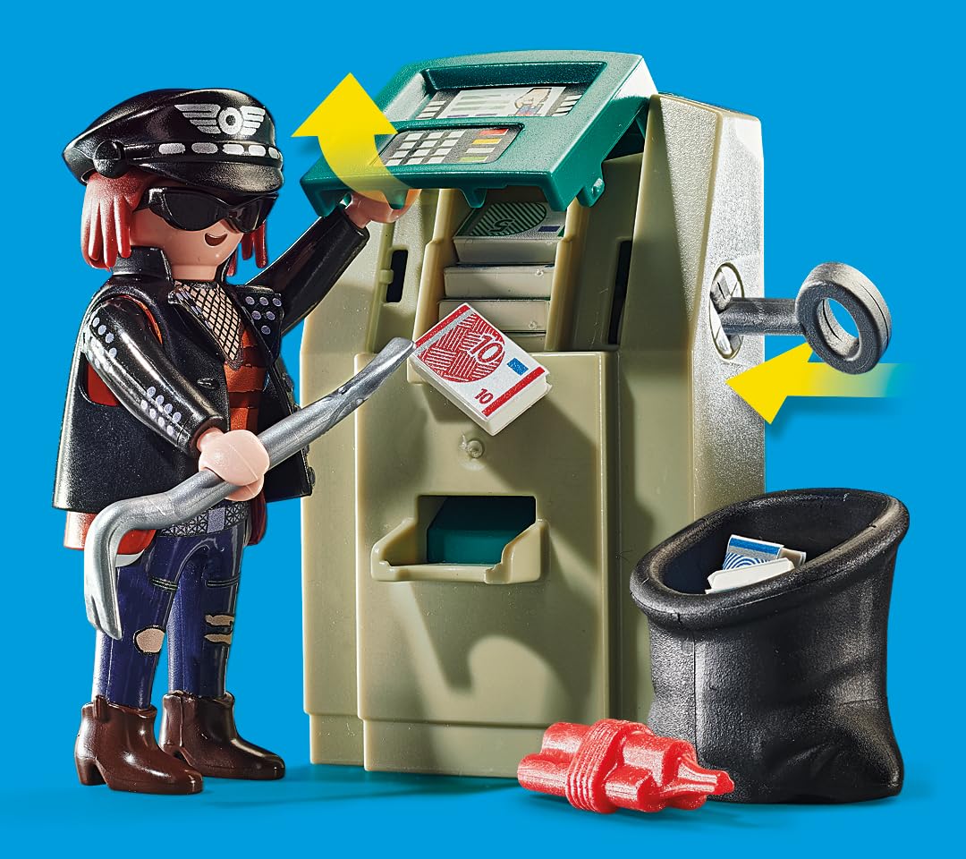 Playmobil Bank Robber Chase Set - Multicolor Plastic Toy - 24.8 x 7.0 x 14.2 cm - Model 70572