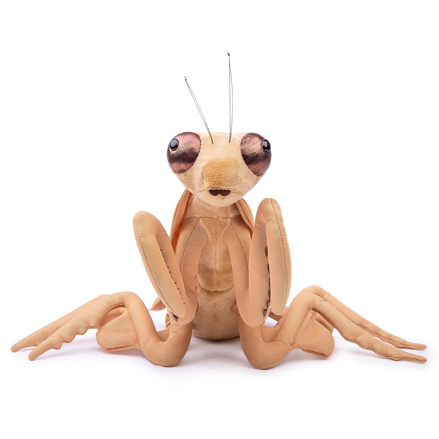 ZHONGXIN MADE Large Brown Mantis Plush Toy - 15in Realistic Stuffed Insect, Soft Polyester, Unique Gift for Kids