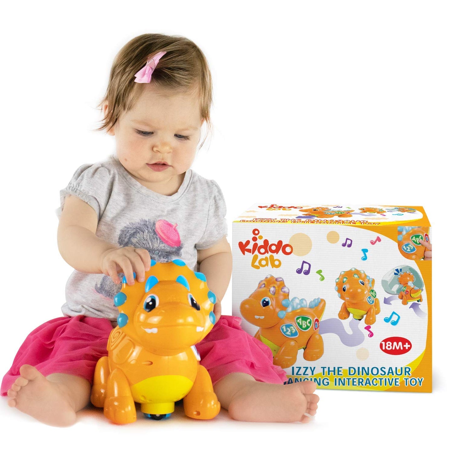 KiddoLab Baby Dinosaur Toy.- Infant Toys with Music, Lights & Dancing Activities. Development Toys for Preschool Learning, Baby