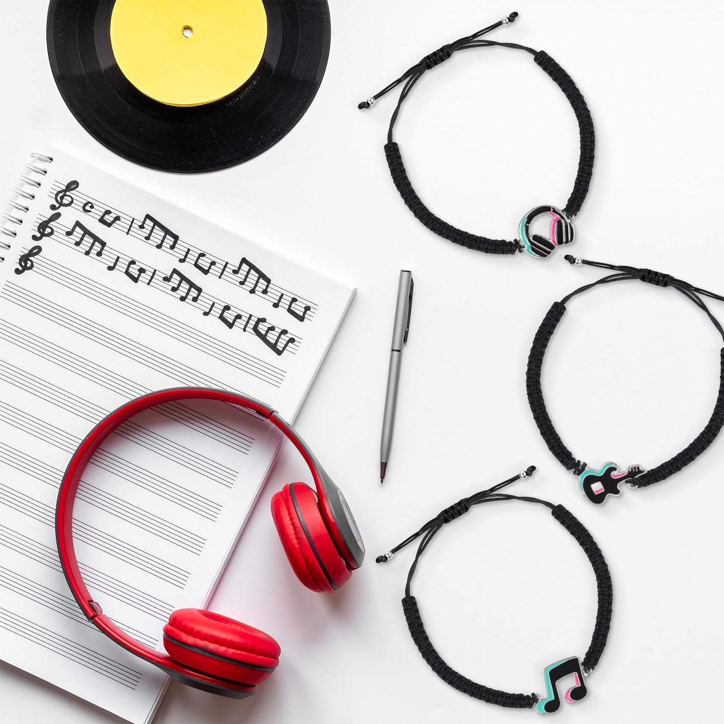 Music Party Favors Bracelets Party Decorations Bracelets Peace Sign Bracelets Hippie Party Supplies Rainbow Peace Bracelets Musi