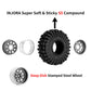 INJORA 1.0 Beadlock Wheel Tires Set -3.78mm Offset Wheel Rims for 1/18 1/24 RC Crawler Car Axial AX24 SCX24 FMS FCX24 TRX4M,Grey