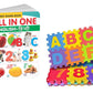 SHUDAUSHI Combo of All in One Book and Alphabet & Numerical Puzzle Floor Mat for Kids Pre Nursery Board Kayeda with Interlocking