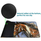 Rwutytiul Gray Sky Horse Card Playmat 24 X 14 Inch With Tube Bag, Card Gameplay Desk Mat With Zones Commander Deck Board Mtg Rpg