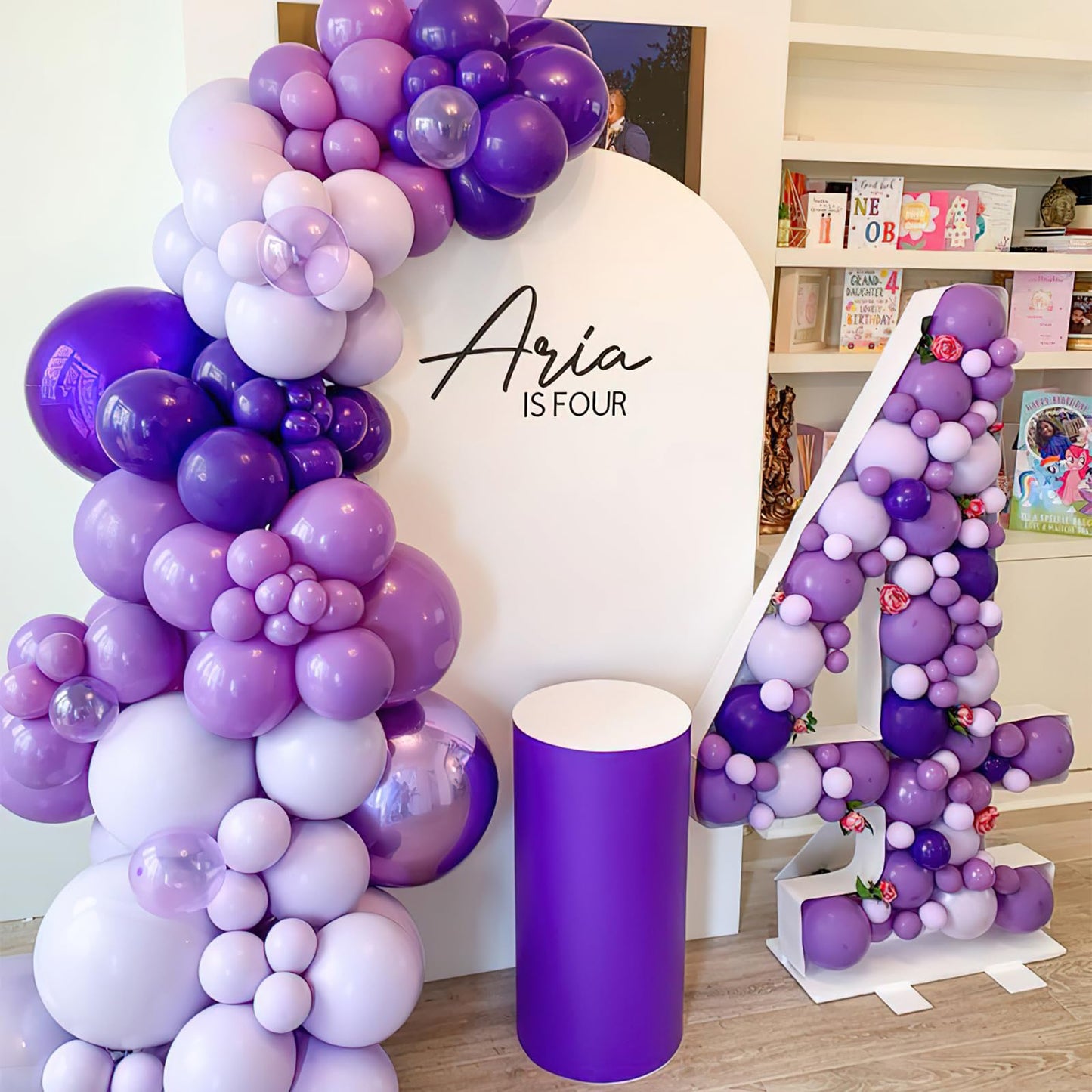 PartyWoo Balloons Arch Kit - 140 pcs Light Purple Lavender Latex, Various Sizes (5-18 Inch) for Graduation, Baby Shower, Birthday Decor