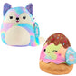 Squishmallows 8-Inch Rainbow Ice Cream & Fox 2-Squish Value Pack - Get Two Official Jazwares 8 Plush for Less - Collectible Soft