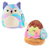 Squishmallows 8-Inch Rainbow Ice Cream & Fox 2-Squish Value Pack - Get Two Official Jazwares 8 Plush for Less - Collectible Soft