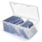 Vowcarol Plastic Top Loader Storage Box With Dividers, Trading Card Storage Box, Sports Cards Storage Box, Top Loader Case For Baseball Cards Storage- 1 Pack