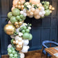 Sage Green Balloons, Sage Balloons Retro White Pearl Light Green Balloons, White Sand Gold Balloons Gold Confetti Balloons For B