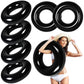 JellyArch 6 Pcs Inflatable Pool Floats 28 Inches Swim Tube Bulk for mature-themeds Swimming Ring Pool Floaties for Beach Party Decorations Women and Men River Lake Summer Vacation Holiday (Yellow)