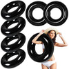JellyArch 6 Pcs Inflatable Pool Floats 28 Inches Swim Tube Bulk for mature-themeds Swimming Ring Pool Floaties for Beach Party Decorations Women and Men River Lake Summer Vacation Holiday (Yellow)