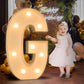 3Ft Marquee Light Up Letters, Large Marquee Letters G For Party Decorations, Big Baby Letters For Baby Shower Birthday Party Dec